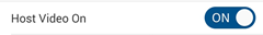 Meetings Android - Schedule Meeting - Host Video enabled