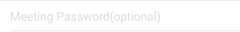 Meetings Android - Schedule Meeting - Meeting Password