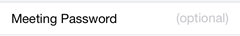 Meetings iOS - Schedule - Set the Meeting Password which is optional