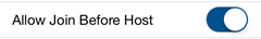 Meetings iOS - Schedule - Enable or disable Allow Join Before Host