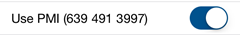 Meetings iOS - Schedule - Enable or disable Use PMI