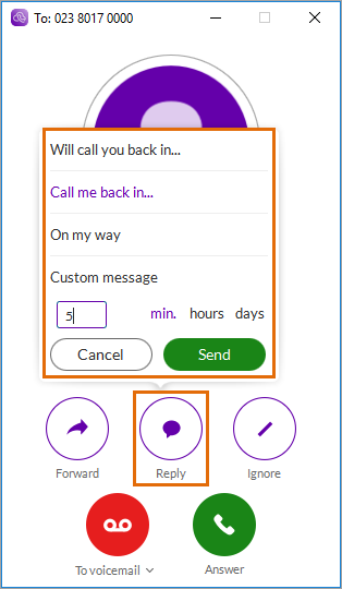 bt desktop app - display ivr