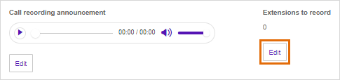 Edit Extensions to record